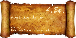 Abel Szeréna névjegykártya